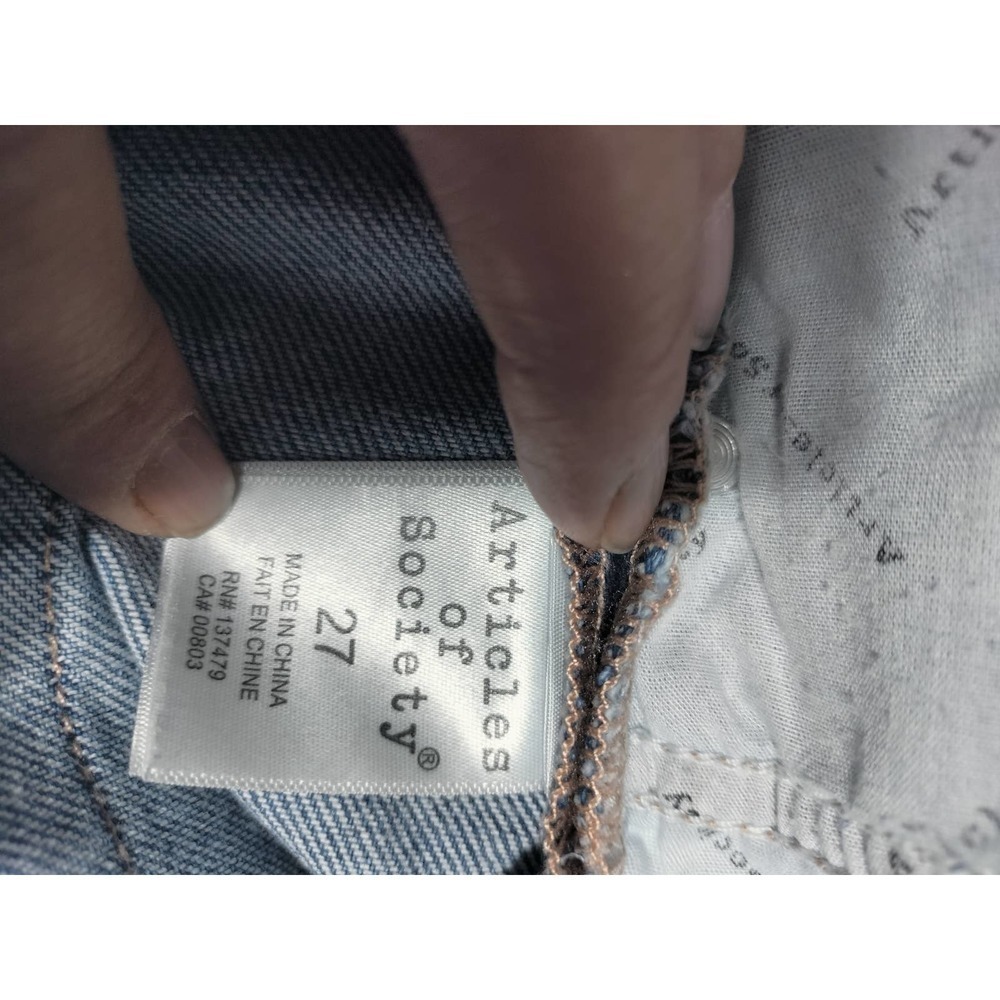 Articles Of Society womans cropped jeans size 4 Jean size 27 distressed - Picture 7 of 10